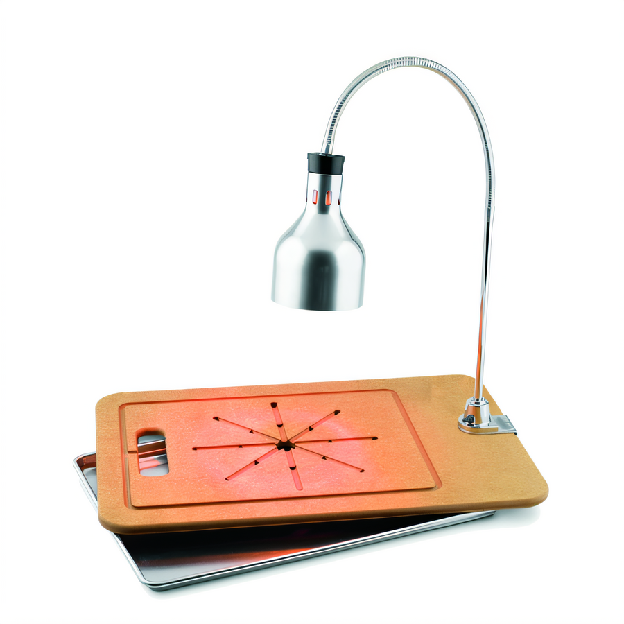 Product image #1 for Cres Cor Star Series Countertop Carving Station with Heated Base, 250 Watt Heat Lamp, and Polished Nickel Hood
