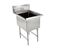 John Boos B-Series 1-Compartment Stainless Steel Sink with 10-Inch Backsplash and Legs