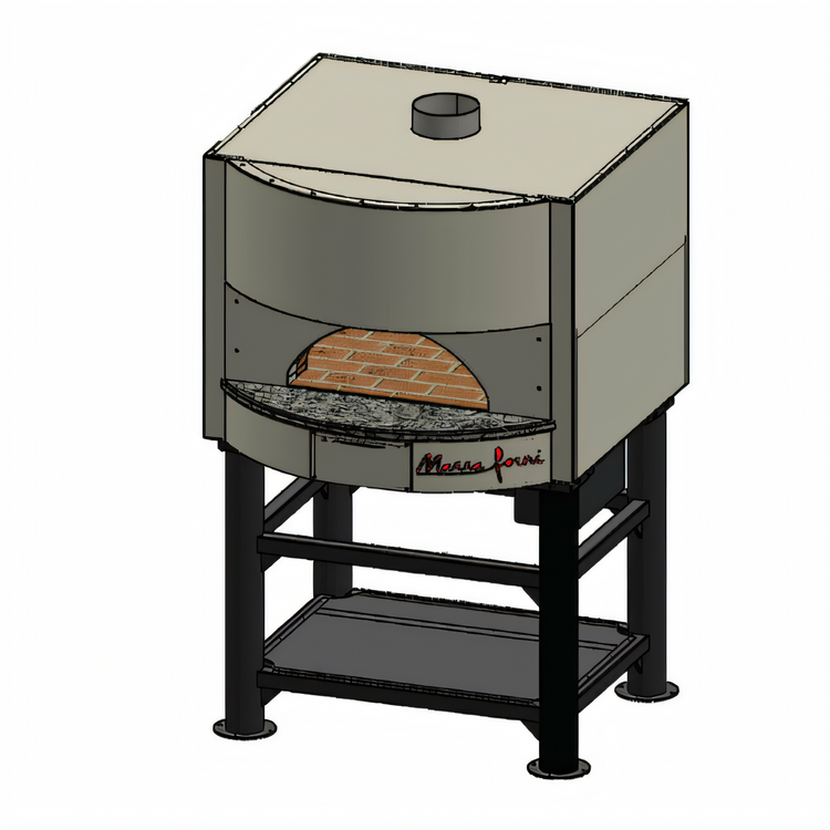 Product image #1 for Marra Forni Square Wood-Fired Pizza Oven with 35" x 26" Brick Deck and Steel Stand