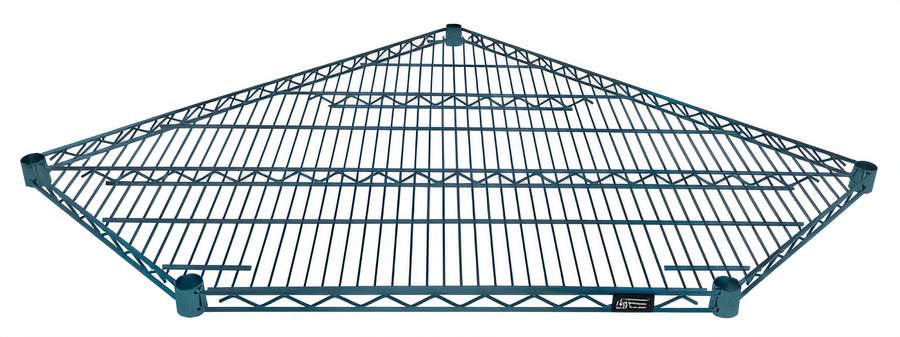 Product image #1 for Quantum 36-Inch x 18-Inch 5-Sided Wire Shelf for 18-Inch Deep Adjacent Units, Green Epoxy Antimicrobial Finish