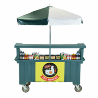 Cambro Camcruiser® 4-Well Vending Cart with 72-Inch Umbrella, Granite Green