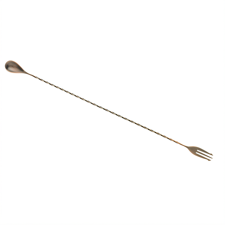 Product image #1 for Barfly 19-5/8-Inch Antique Copper-Plated Bar Spoon with 3-Tine Fork End