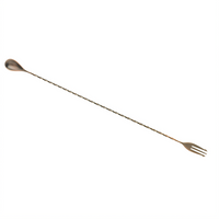 Barfly 19-5/8-Inch Antique Copper-Plated Bar Spoon with 3-Tine Fork End