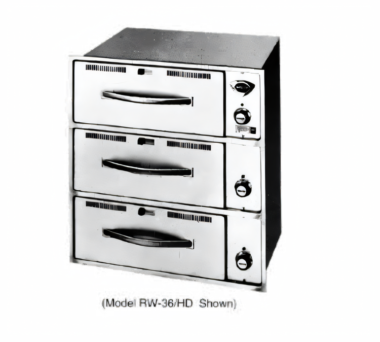 Product image #1 for Wells RW-36HD Heavy Duty Built-In 3-Drawer Food Warming Drawer