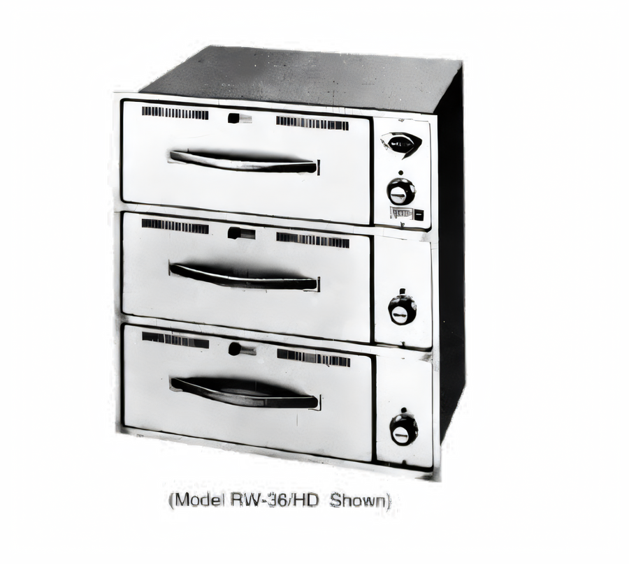 Product image #1 for Wells RW-36HD Heavy Duty Built-In 3-Drawer Food Warming Drawer