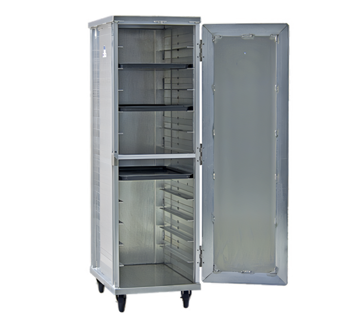 Product image #1 for New Age 97243 Mobile Full-Height Aluminum Transport Cabinet — Holds 12 18 x 26 Inch Pans