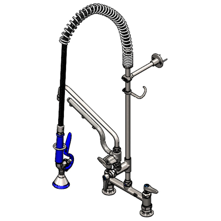 Product image #1 for EverSteel ULTRARINSE Stainless Steel Pre-Rinse Unit — Deck-Mount, 8" Centers, 12" Swing Nozzle & 44" Hose