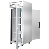 Everest Refrigeration One-Section Pass-Thru Refrigerator with Glass Front and Solid Rear Doors, 23 Cu. Ft., 29-1/4