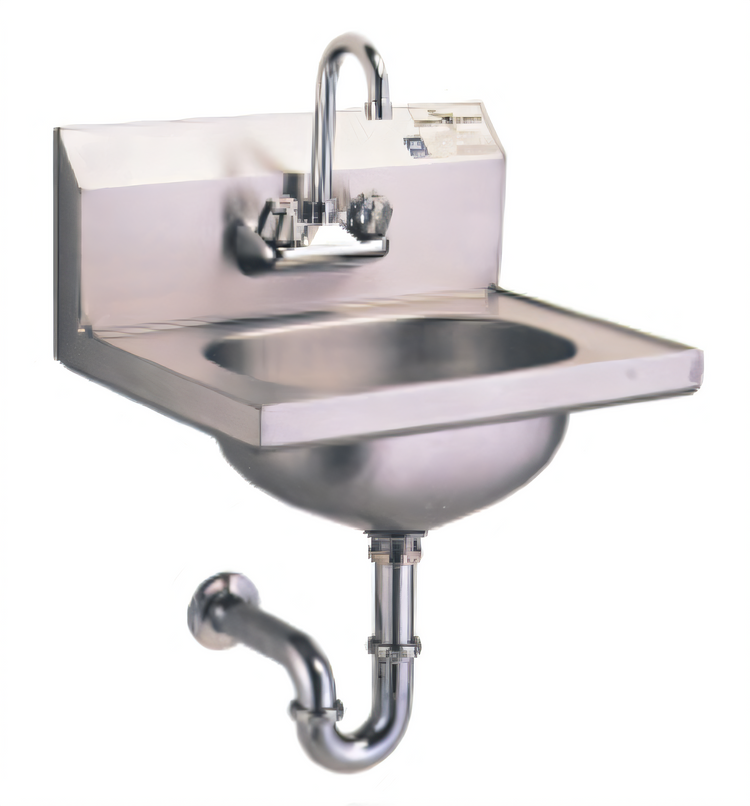 Product image #1 for Eagle Group HSA-10-FA Wall-Mounted Traditional Hand Sink with Splash-Mounted Gooseneck Faucet, P-Trap, and Tailpiece