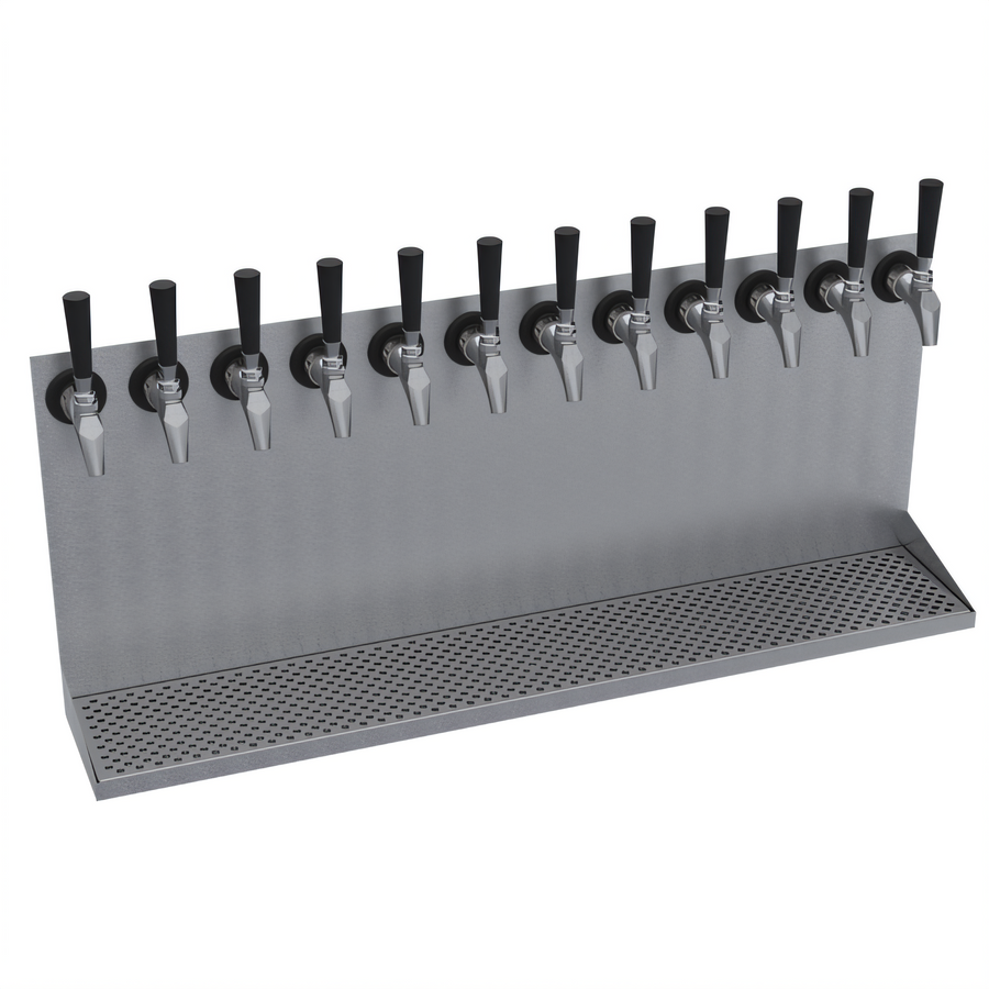 Product image #1 for Krowne 36-Inch Wall-Mounted 12-Faucet Drip Tray, Brushed Stainless Steel