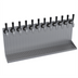 Thumbnail image #1 for Krowne 36-Inch Wall-Mounted 12-Faucet Drip Tray, Brushed Stainless Steel