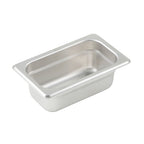 Thumbnail image #2 for Winco SPJP-902 1/9 Size Solid Steam Table Pan, 2-1/2 Inch Deep, 23 Gauge 18/8 Stainless Steel Case of 72