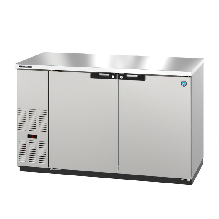 Product image #1 for Hoshizaki BB59-S Two-Section Back Bar Refrigerator with Solid Locking Swing Doors, Stainless Steel Exterior, 59-1/2 Inch Wide