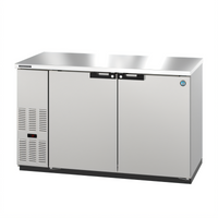 Hoshizaki BB59-S Two-Section Back Bar Refrigerator with Solid Locking Swing Doors, Stainless Steel Exterior, 59-1/2 Inch Wide