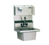 Thumbnail image #1 for Eagle Group HSA-10-FDPS Wall-Mount 304 Stainless Steel Hand Sink with Towel and Soap Dispensers, Skirt, Gooseneck Faucet, and Basket Drain
