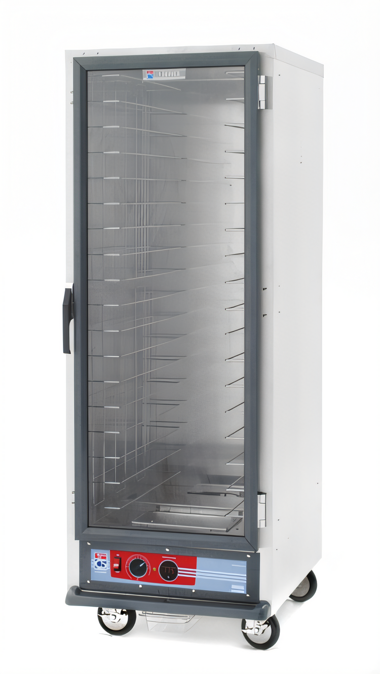 Product image #1 for Metro C5 1 Series Mobile Full Height Non-Insulated Heated Holding Cabinet with Clear Polycarbonate Door and Fixed Wire Slides, 120V