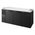 Thumbnail image #1 for 72-Inch Three-Section Refrigerated Back Bar Cooler with Solid Hinged Locking Doors and Stainless Steel Countertop