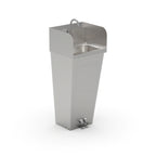 Thumbnail image #1 for John Boos Pro-Bowl PBHS-F-1410-FV2-T-SSLR Floor-Mount Stainless Steel Hand Wash Sink with Tapered Pedestal, 14 x 10 x 5 Inch Bowl