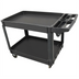 Thumbnail image #1 for Heavy-Duty 2-Shelf Utility Bus Cart with Extended Handle