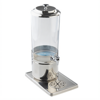Single 2 Gallon Beverage Dispenser with Polycarbonate Reservoir and Stainless Steel Base