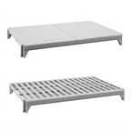 Thumbnail image #2 for Cambro Camshelving® Premium CPSK1842VS4480 4-Shelf Solid & Vented Polymer Shelving Kit, 18 x 42 in, Speckled Gray