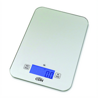 CDN NSF Digital Glass Portion Control Scale, 15 lb / 7 kg Capacity, Silver