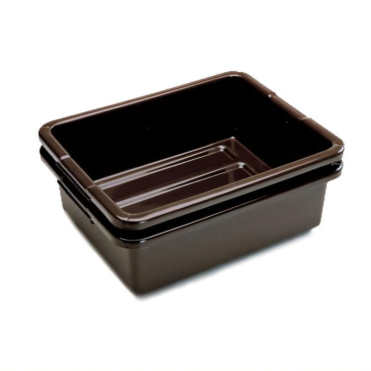 Product image #1 for Rubbermaid Commercial 7-1/8 Gallon Brown Single-Compartment Bus Tub / Utility Box