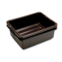 Rubbermaid Commercial 7-1/8 Gallon Brown Single-Compartment Bus Tub / Utility Box