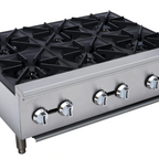 Thumbnail image #1 for Hurakan by Equip.me 36-Inch Heavy-Duty Gas Countertop Range with 6 Open Burners