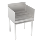 Thumbnail image #1 for Krowne Silver Series 18-24RD 4-Step Freestanding Stainless Steel Raised Liquor Display with 3-Inch Backsplash, 24-Inch Wide