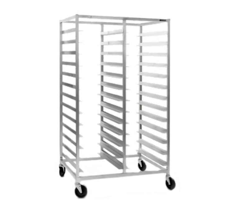 Product image #1 for Panco Mobile Double-Compartment Aluminum Tray Rack for 18 x 26 Inch Trays