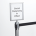 Thumbnail image #1 for American Metalcraft 8-1/2 x 11 Inch Horizontal Two-Sided Stainless Steel Barrier System Sign