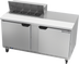Thumbnail image #1 for Beverage-Air SPE60HC-08 Two-Section Sandwich Prep Table Refrigerator, 60-Inch, 8-Pan Top