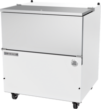 Beverage-Air SM34HC-W-02 34-Inch Single-Access Cold Wall School Milk Cooler, 12.73 Cu. Ft., White Exterior, Stainless Interior