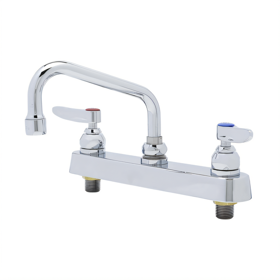 Product image #1 for T&S Brass B-1120 8-Inch Centers Deck-Mount Workboard Faucet with 6-Inch Swing Nozzle