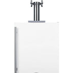 Thumbnail image #1 for Summit Commercial Summit Appliance SBC58WHBIADA ADA-Height Dual Tap Beer Dispenser, White, Holds 2 Sixth-Barrel Kegs
