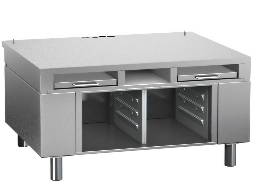 Product image #1 for RATIONAL Height-Adjustable Equipment Stand with Pull-Out Shelves and 12 x 20 Pan Rails for Size 2-S
