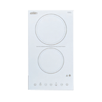 Thumbnail image #1 for Summit Commercial CR2B23T4W 2-Burner Built-In Radiant Electric Cooktop, White Ceramic Glass, Digital Touch Controls, 230V