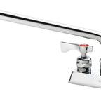 Thumbnail image #1 for Krowne 15-312L-W-E6 4-Inch Center Deck-Mount Manual Faucet with 12-Inch Swing Spout, Wrist Blade Handles, Ceramic Valves, 2.20 GPM