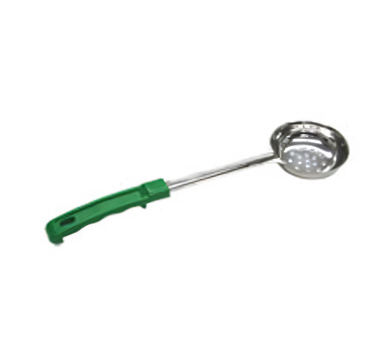 Product image #1 for 4 oz Perforated Portion Control Ladle with Green Plastic Handle