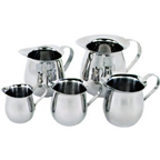 Thumbnail image #1 for Admiral Craft Equipment Corp. HBC-8/PKG 8 oz Stainless Steel Bell Creamer, Mirror Finish Case of 144