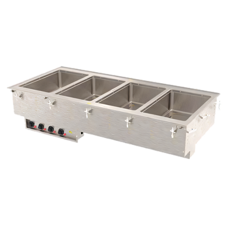 Product image #1 for Vollrath Four-Well Drop-In Electric Hot Food Well with Manifold Drain and Infinite Controls, 240V