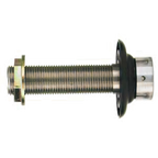 Thumbnail image #1 for Micro Matic USA 4334AS-304 4-1/8" 304 Stainless Steel Shank Assembly with Coupling Nut, Sleeve, Snap-Ring, Lock Nut and Black Plastic Flange