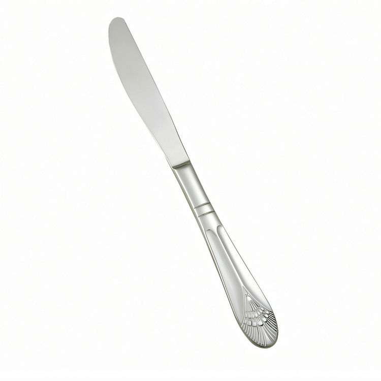Product image #1 for Peacock Pattern European Table Knife, 9-5/8 Inch, 18/8 Stainless Steel, Extra Heavyweight, Mirror Finish