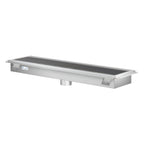 Thumbnail image #1 for Koolmore KM-FTG-1236 36-Inch x 12-Inch 14-Gauge Stainless Steel Floor Trough Drain with Subway-Style Grating and Removable Basket