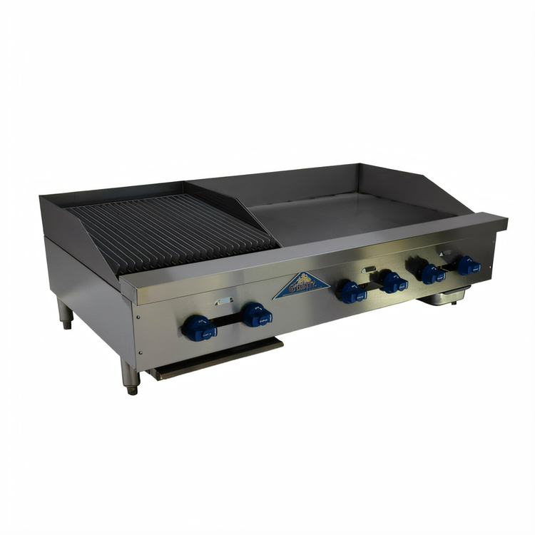 Product image #1 for Comstock-Castle 48-Inch Countertop Gas Char-Broiler/Griddle Combination with 30-Inch Griddle Plate