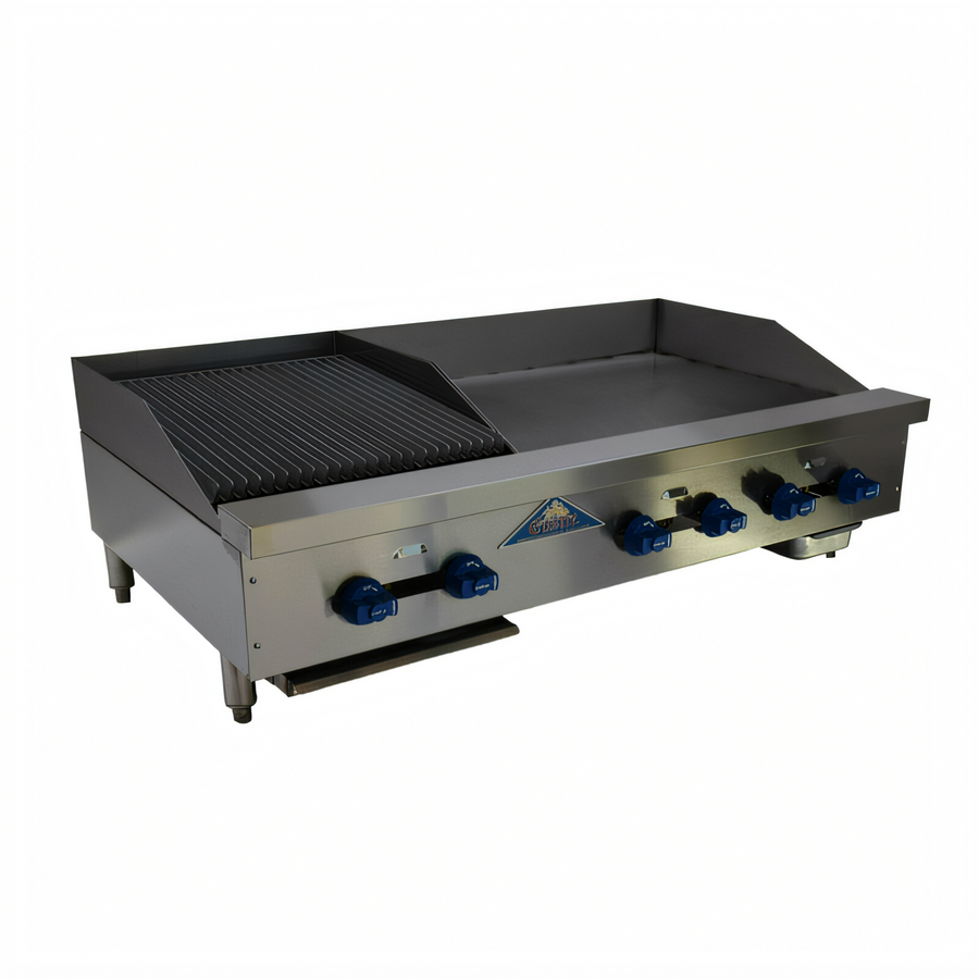 Product image #1 for Comstock-Castle 48-Inch Countertop Gas Char-Broiler/Griddle Combination with 30-Inch Griddle Plate