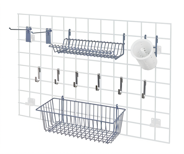 Product image #1 for Quantum Store Grid Accessory Pack with Basket, Lid Holder Drying Rack, Cylinder Holder, Flatware Cylinder and Hooks
