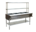 Thumbnail image #1 for Eagle Group 3-Well Natural Gas Water Bath Hot Food Table with Flex-Master Overshelves and Open Base