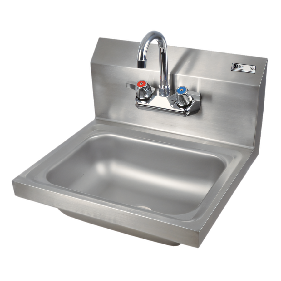 Product image #1 for John Boos Pro-Bowl Wall-Mount Hand Sink with Splash Mount Faucet, 14 x 10 x 5 Inch Bowl